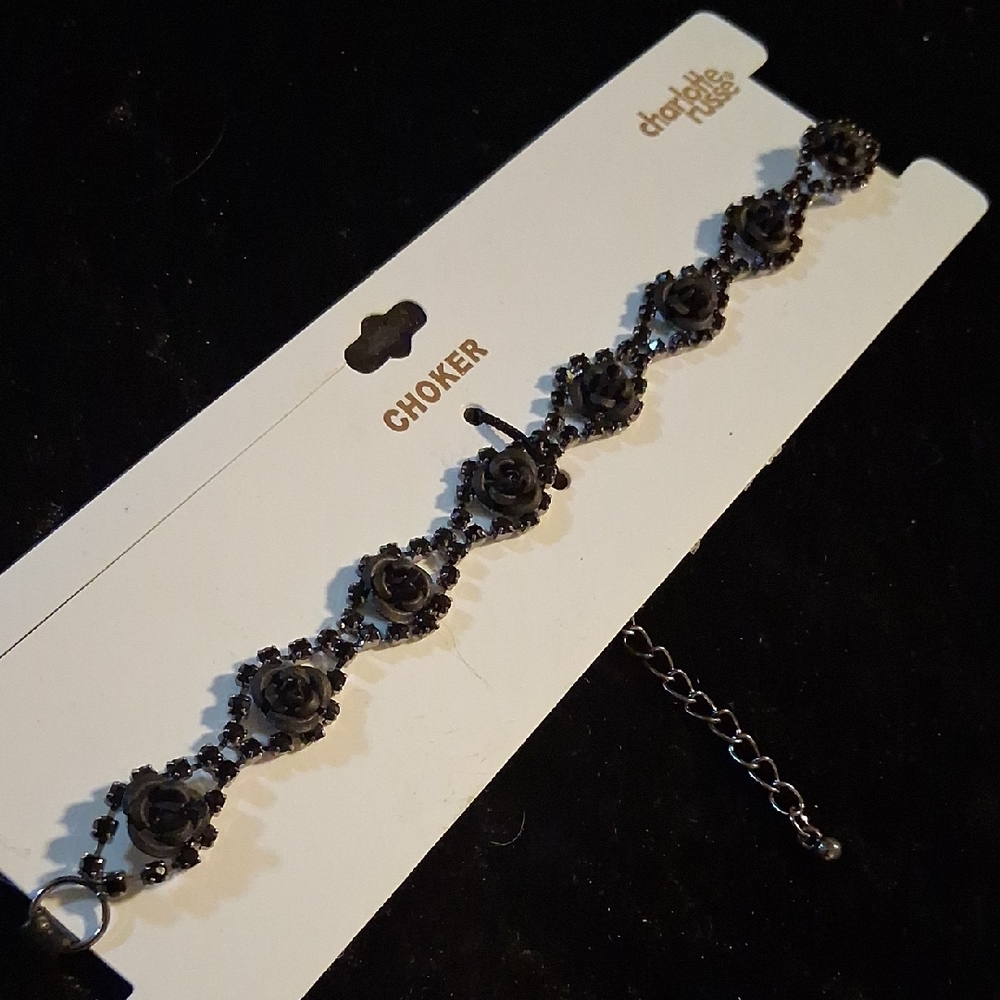 Charlotte Russe Black Geometric Necklace